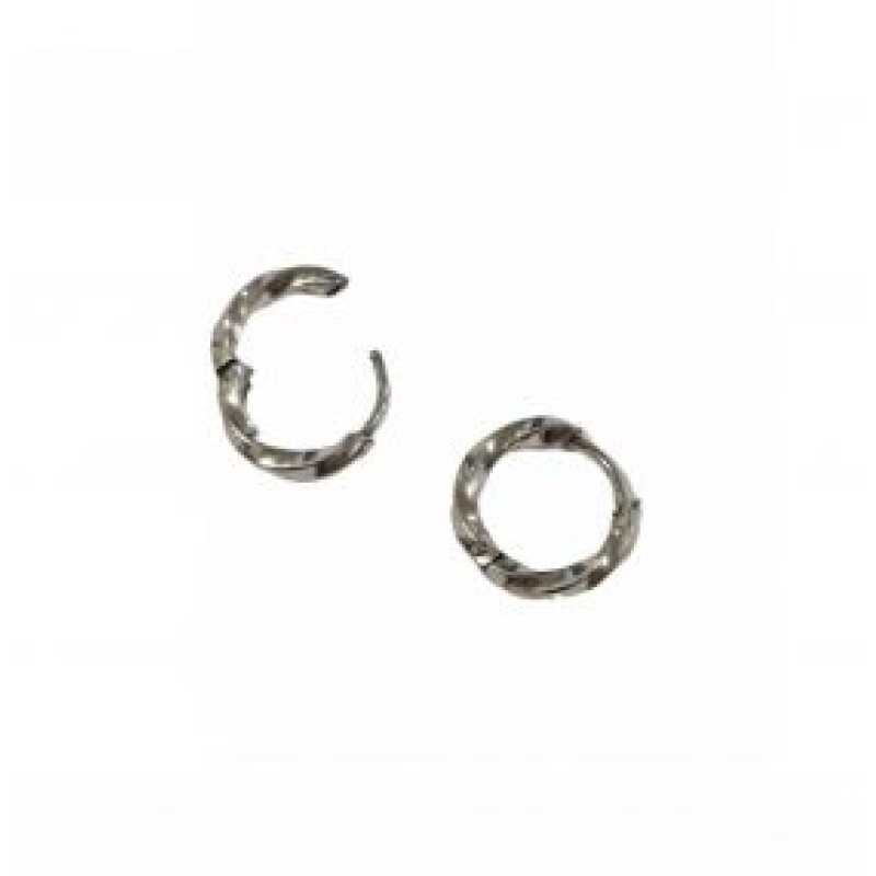 Kostibas 3113-818AJ, Σκουλαρίκια Κρίκοι, Ατσάλι, Ασημί