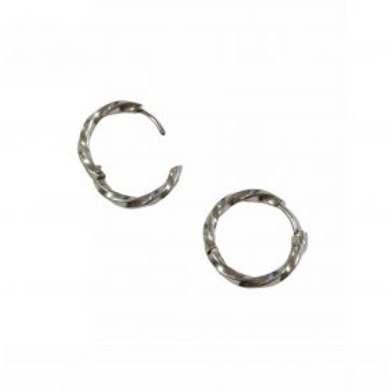 Kostibas 3113-818AN, Σκουλαρίκια Κρίκοι, Ατσάλι, Ασημί