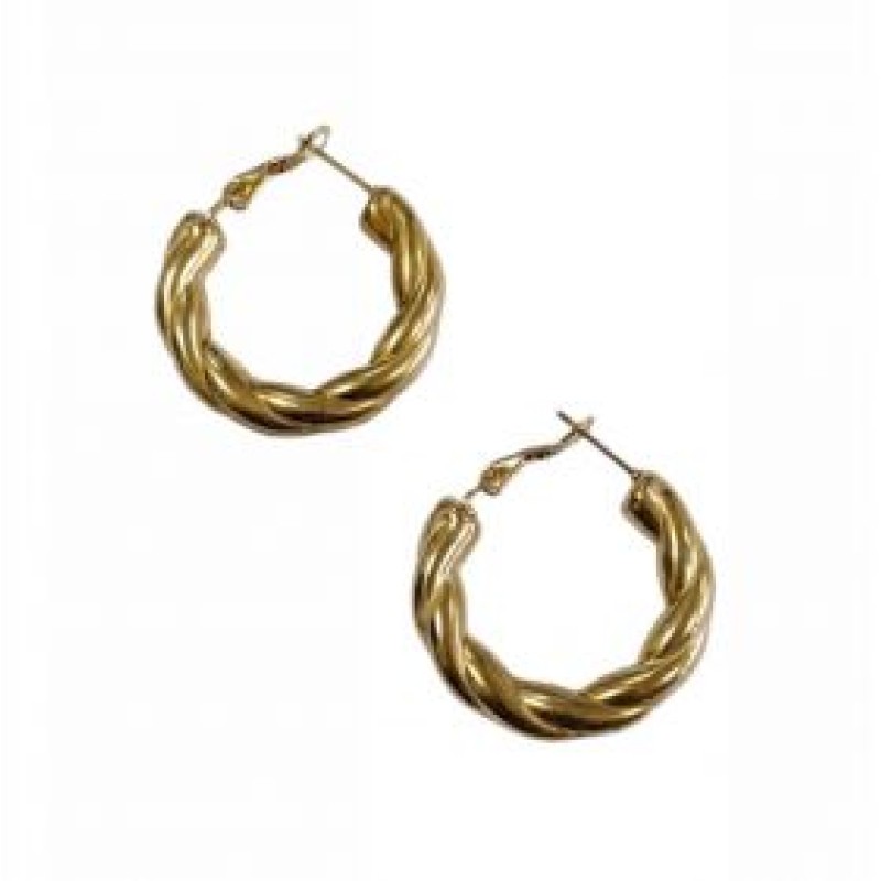 Kostibas 3113-883XF, Σκουλαρίκια Κρίκοι, Ατσάλι, Χρυσό