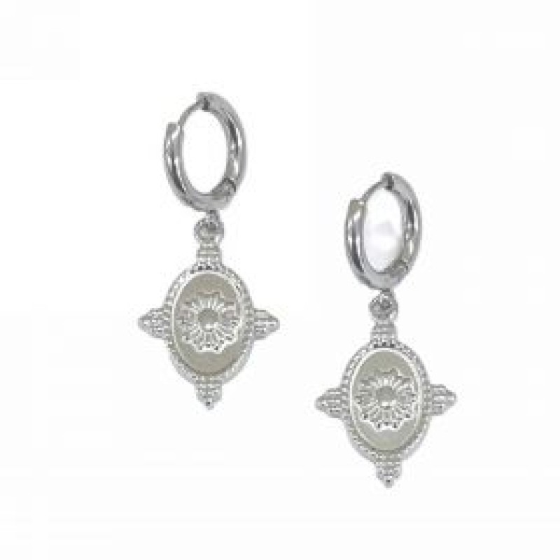 Kostibas 3113-974A1, Σκουλαρίκια Κρίκοι, Ατσάλι, Ασημί