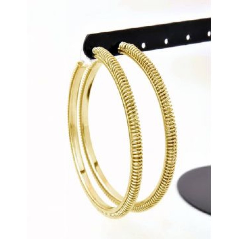 Kostibas 3112-013XX, Σκουλαρίκια Κρίκοι, Μεταλλικό, Χρυσό