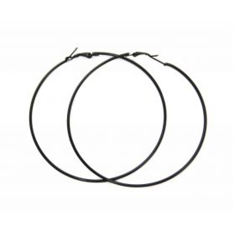 Kostibas 3112-026LM, Σκουλαρίκια Κρίκοι, Μεταλλικό, Μαύρο