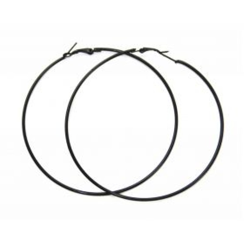 Kostibas 3112-026XM, Σκουλαρίκια Κρίκοι, Μεταλλικό, Μαύρο