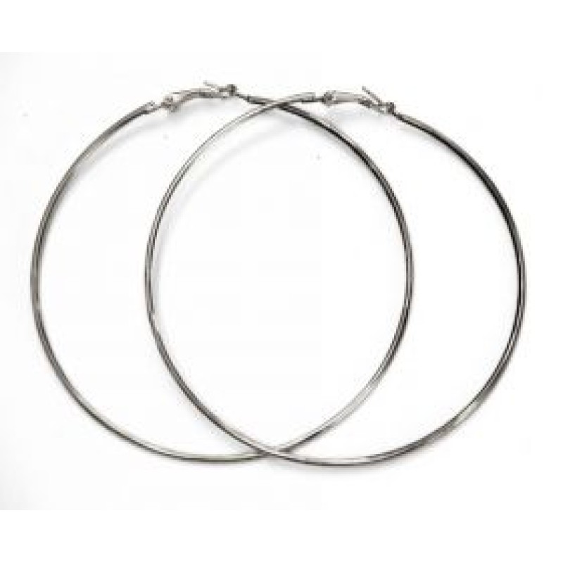 Kostibas 3112-026ZG, Σκουλαρίκια Κρίκοι, Μεταλλικό, Γραφίτης