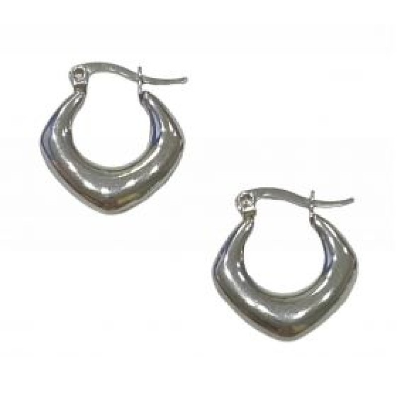 Kostibas 3113-683DA, Σκουλαρίκια Κρίκοι, Ατσάλι, Ασημί