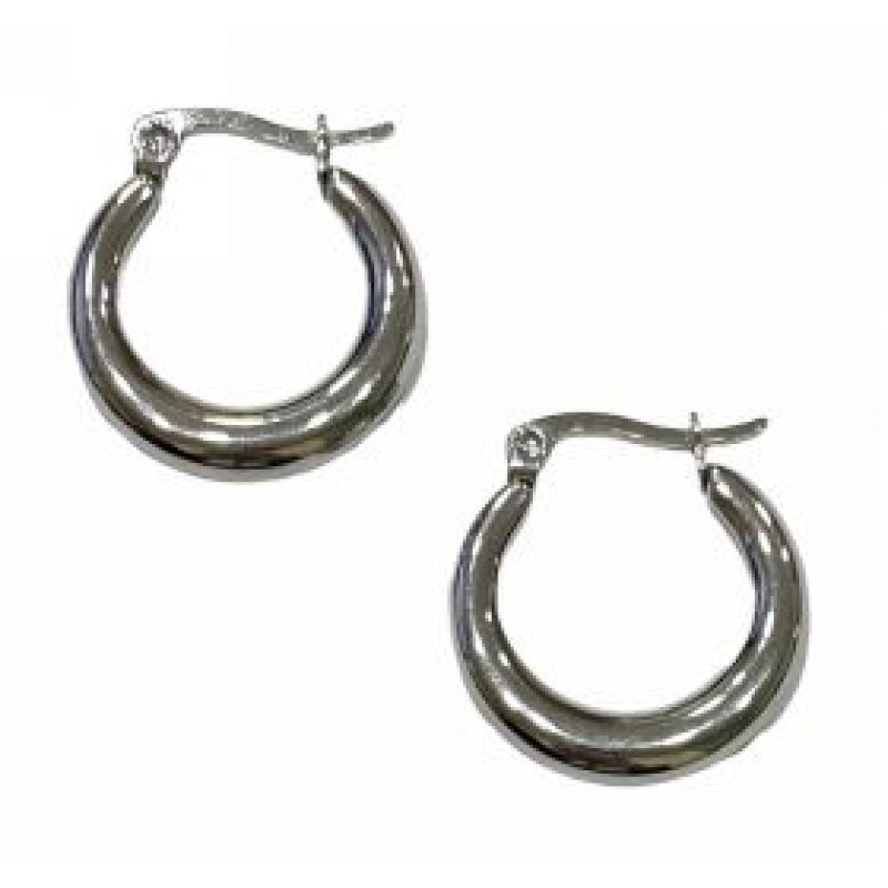 Kostibas 3113-685DA, Σκουλαρίκια Κρίκοι, Ατσάλι, Ασημί