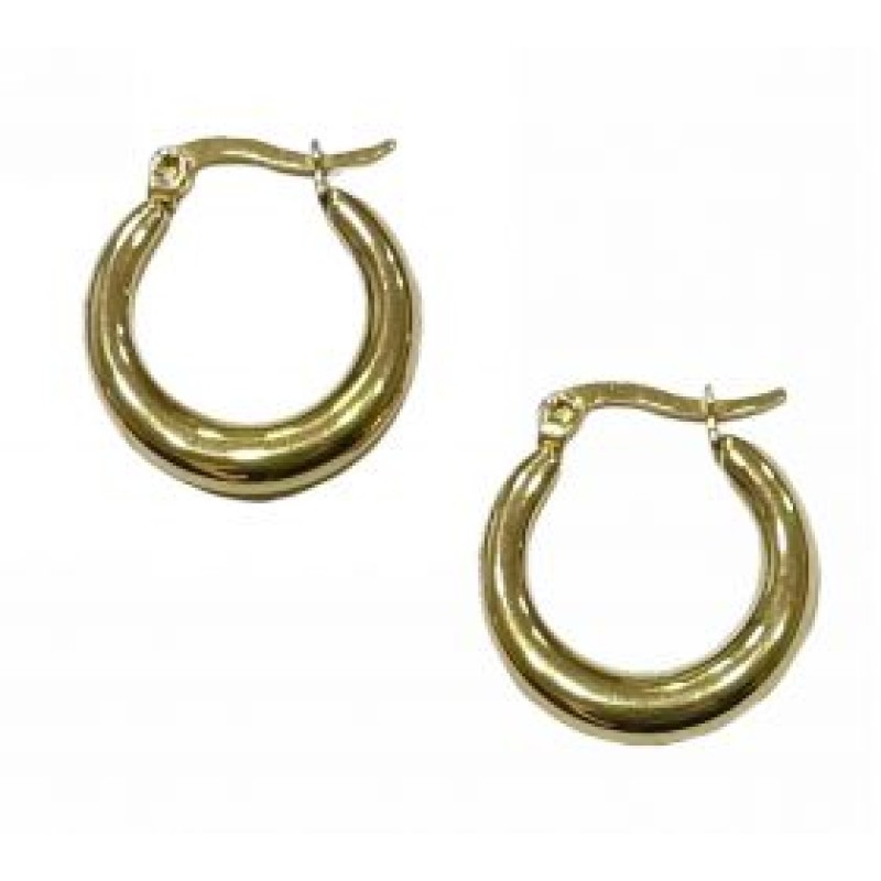 Kostibas 3113-685DX, Σκουλαρίκια Κρίκοι, Ατσάλι, Χρυσό