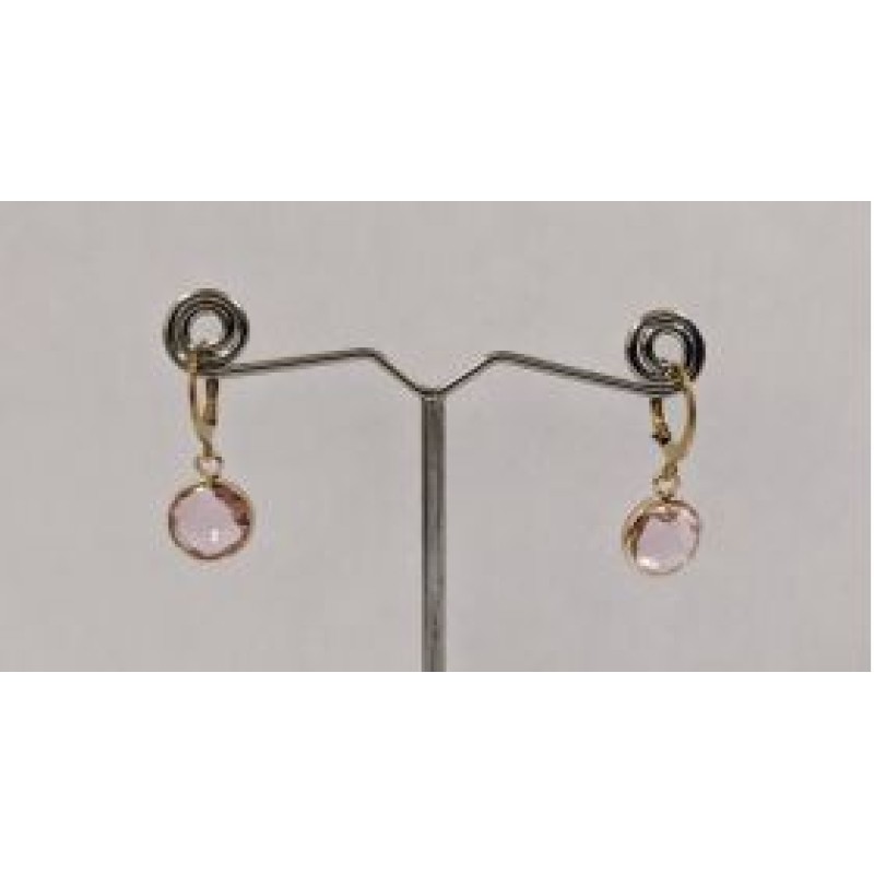 Kostibas 3113-716XR, Σκουλαρίκια Κρίκοι, Ατσάλι, Χρυσό/Ροζ