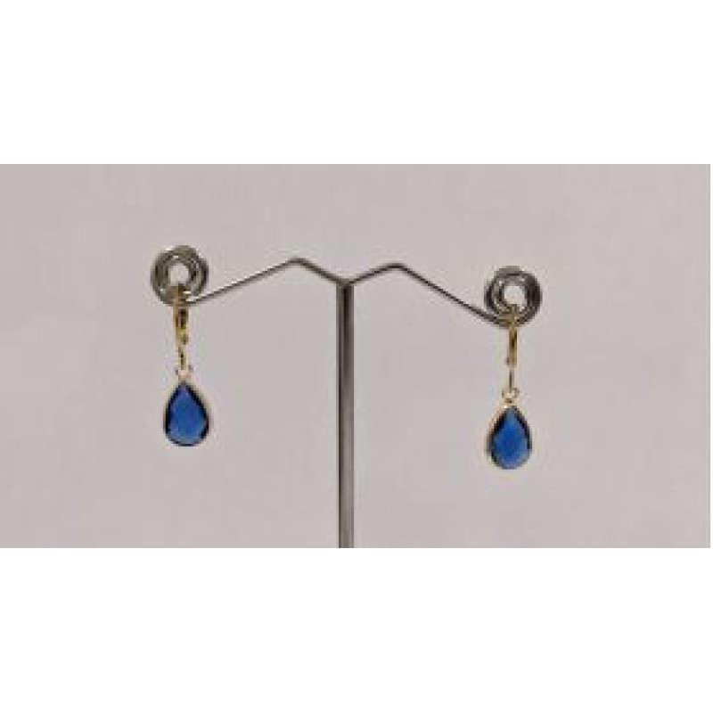 Kostibas 3113-717XB, Σκουλαρίκια Κρίκοι, Ατσάλι, Χρυσό/Μπλε