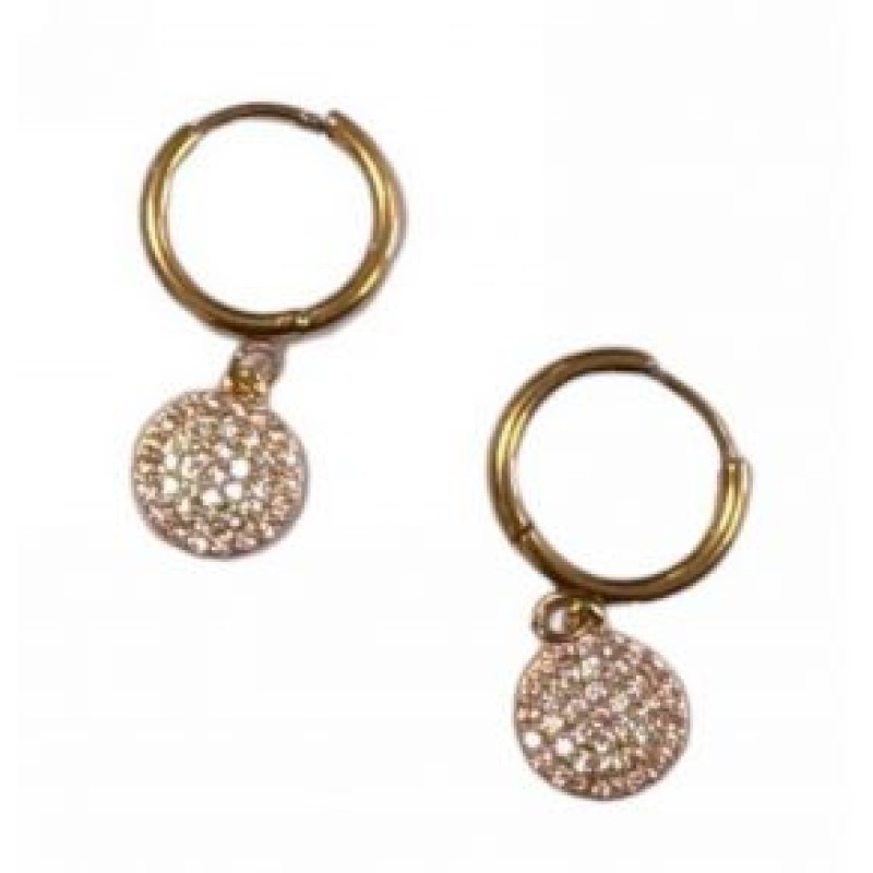 Kostibas 3113-737XR, Σκουλαρίκια Κρίκοι, Ατσάλι, Χρυσό/Ροζ