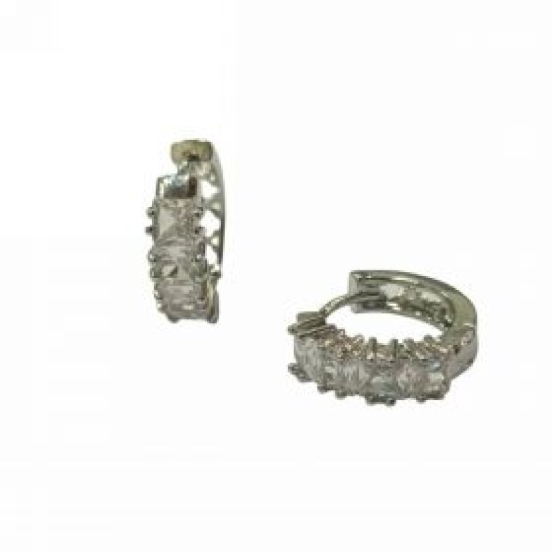 Kostibas 3012-94246, Σκουλαρίκια Κρίκοι, Μεταλλικό, Ασημί