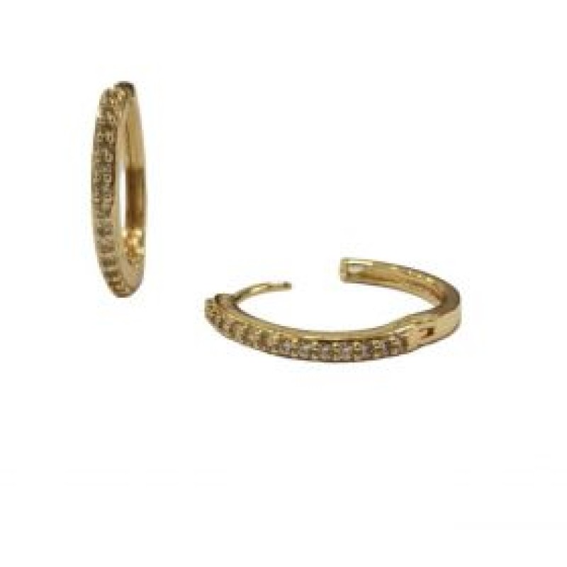 Kostibas 3012-94255, Σκουλαρίκια Κρίκοι, Μεταλλικό, Χρυσό