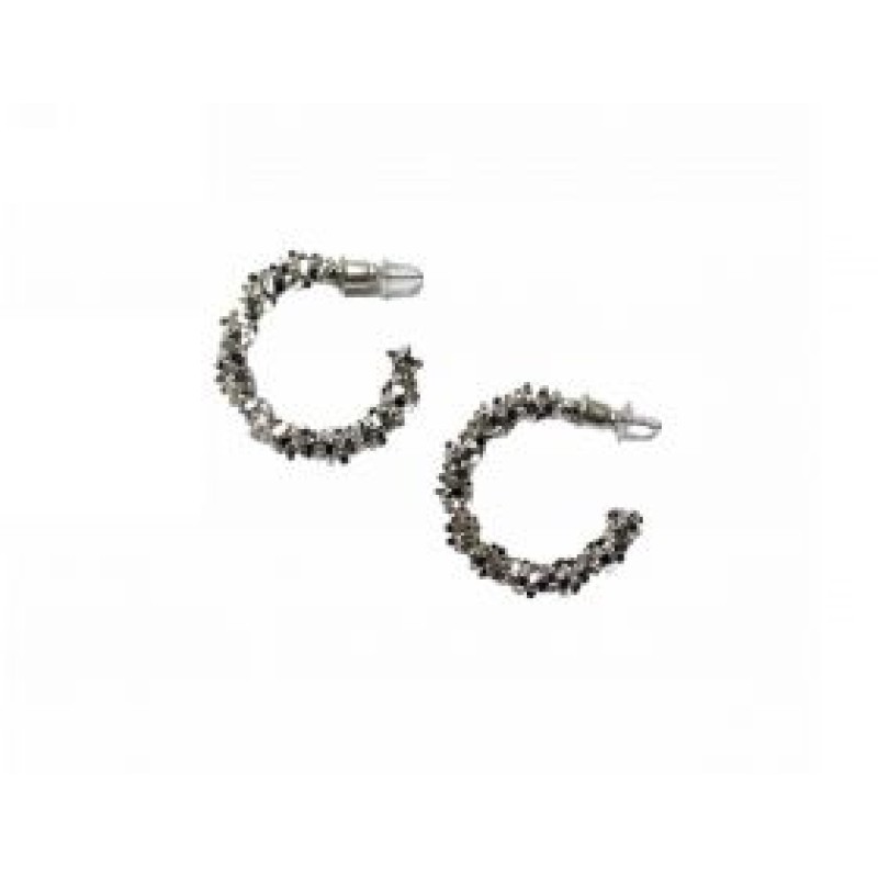 Kostibas 3112-703AD, Σκουλαρίκια Κρίκοι, Μεταλλικό, Ασημί