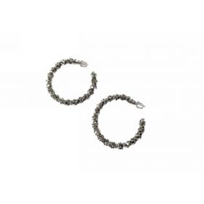 Kostibas 3112-703AH, Σκουλαρίκια Κρίκοι, Μεταλλικό, Ασημί