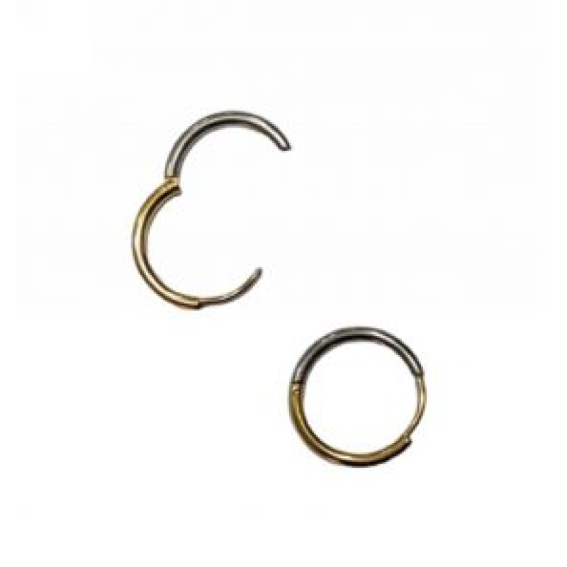 Kostibas 3113-629OC, Σκουλαρίκια Κρίκοι, Ατσάλι, Χρυσό/Ασημί