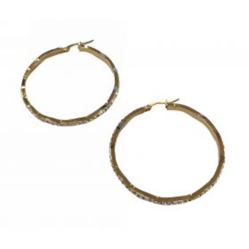 Kostibas 3113-640XH, Σκουλαρίκια Κρίκοι, Ατσάλι, Χρυσό