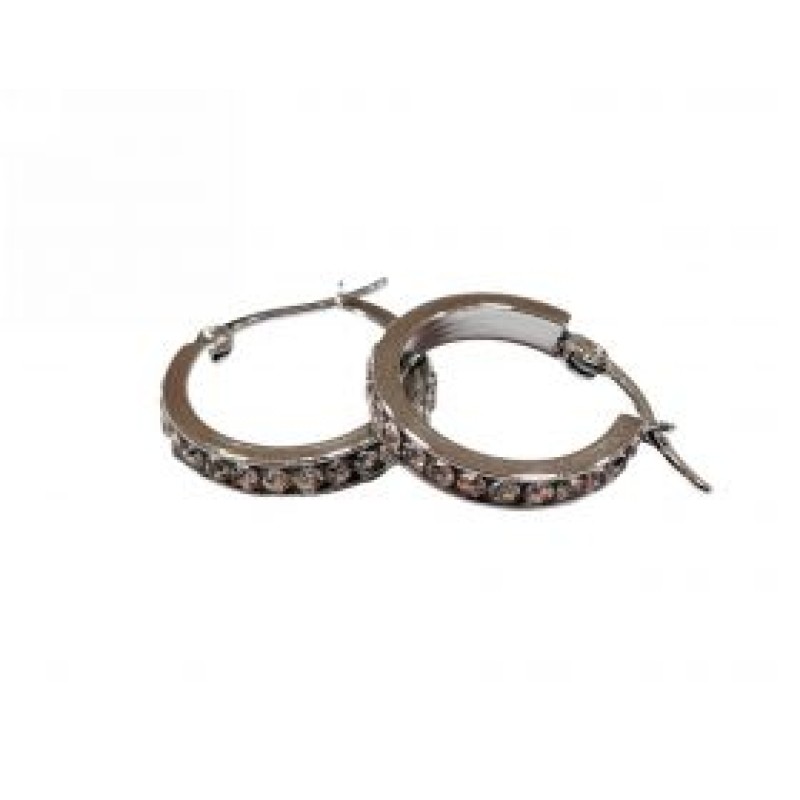 Kostibas 3113-641AD, Σκουλαρίκια Κρίκοι, Ατσάλι, Ασημί