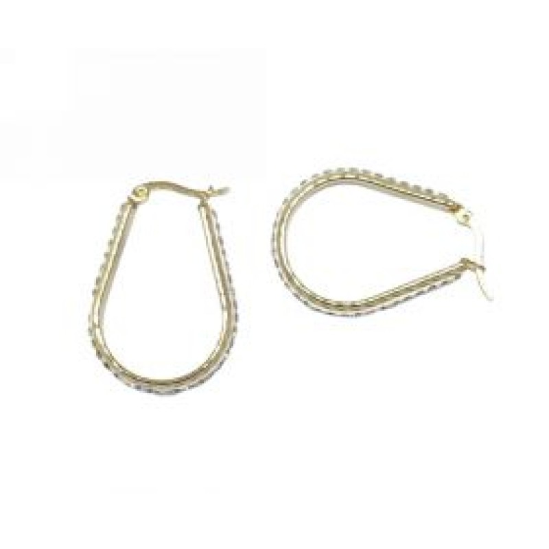 Kostibas 3113-645XG, Σκουλαρίκια Κρίκοι, Ατσάλι, Χρυσό