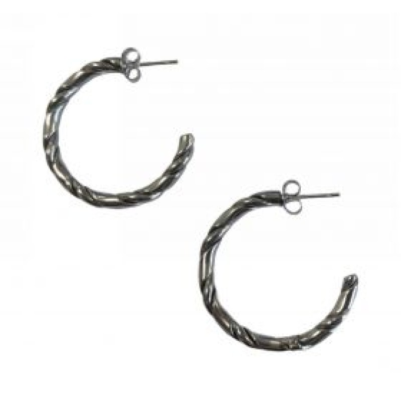 Kostibas 3113-678AF, Σκουλαρίκια Κρίκοι, Ατσάλι, Ασημί