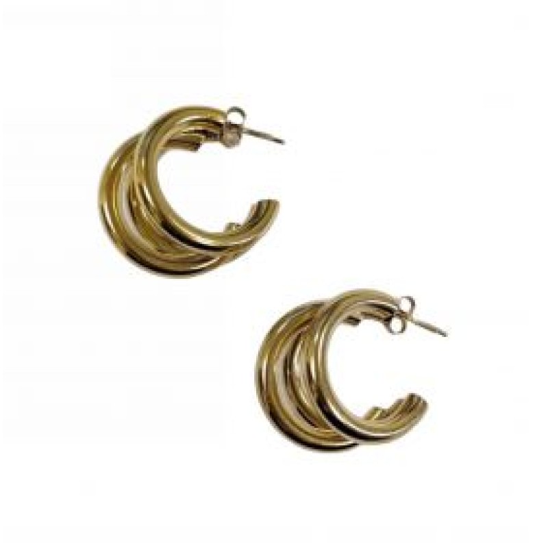 Kostibas 3113-681XE, Σκουλαρίκια Κρίκοι, Ατσάλι, Χρυσό