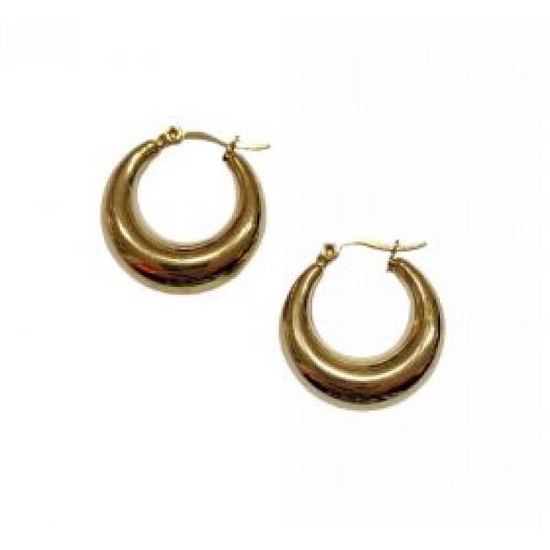 Kostibas 3113-690XE, Σκουλαρίκια Κρίκοι, Ατσάλι, Χρυσό