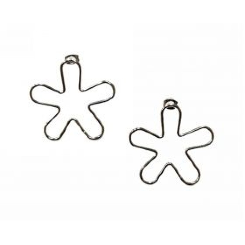 Kostibas 3113-695A, Σκουλαρίκια Κρίκοι, Ατσάλι, Ασημί