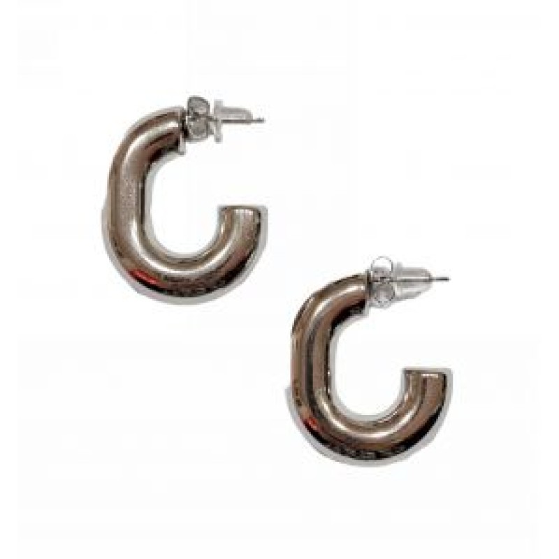 Kostibas 3113-697A, Σκουλαρίκια Κρίκοι, Ατσάλι, Ασημί