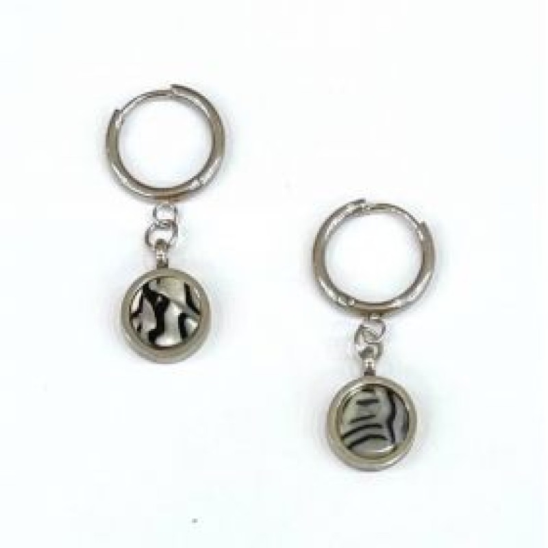 Kostibas 3113-713A6, Σκουλαρίκια Κρίκοι, Ατσάλι, Ασημί