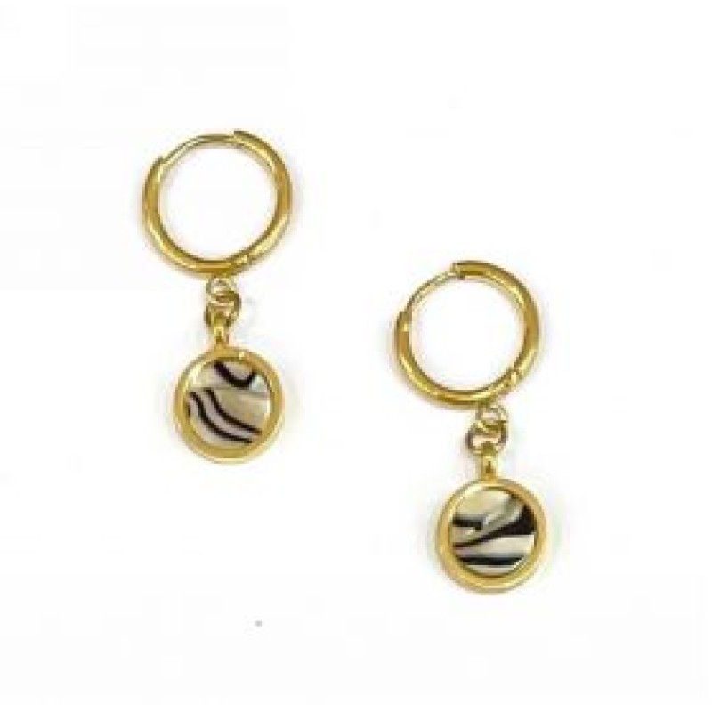 Kostibas 3113-713X6, Σκουλαρίκια Κρίκοι, Ατσάλι, Χρυσό