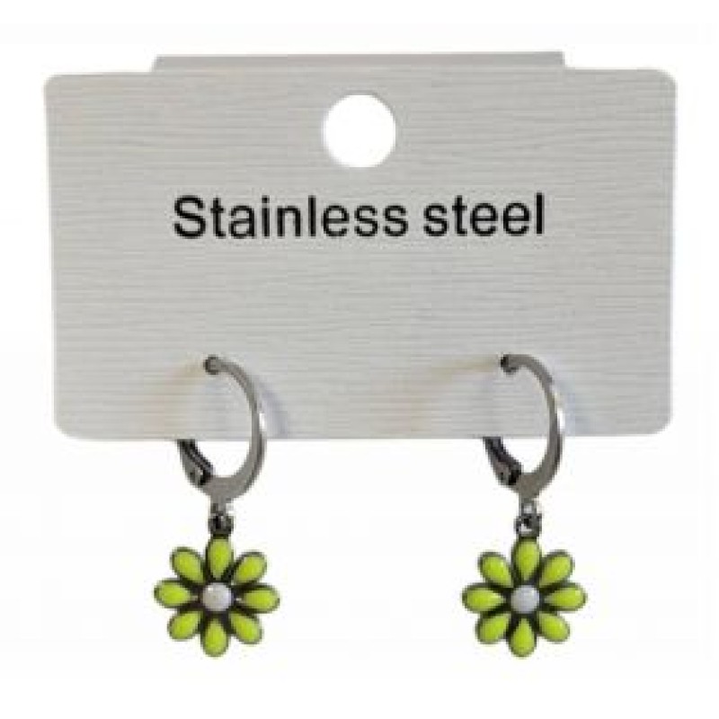 Kostibas 3113-738AY, Σκουλαρίκια Κρίκοι, Ατσάλι, Ασημί/Κίτρινο