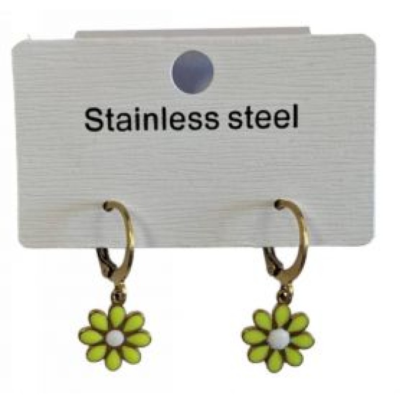 Kostibas 3113-738XY, Σκουλαρίκια Κρίκοι, Ατσάλι, Χρυσό/Κίτρινο