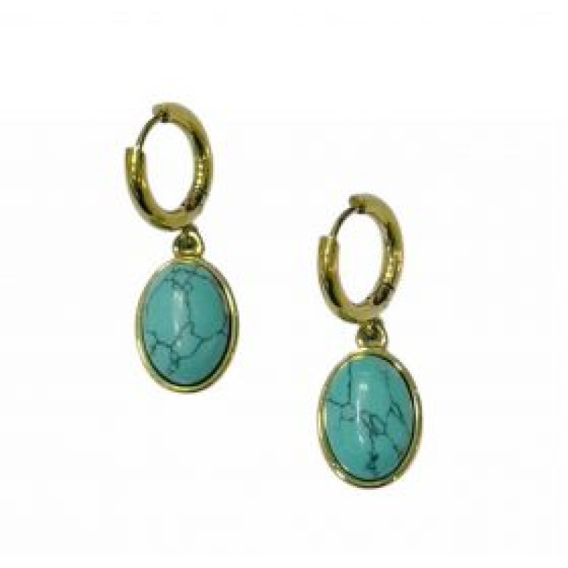 Kostibas 3113-764X5, Σκουλαρίκια Κρίκοι, Ατσάλι, Χρυσό