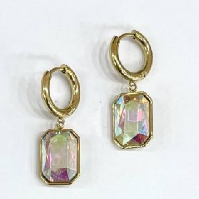 Kostibas 3113-791X1, Σκουλαρίκια Κρίκοι, Ατσάλι, Χρυσό