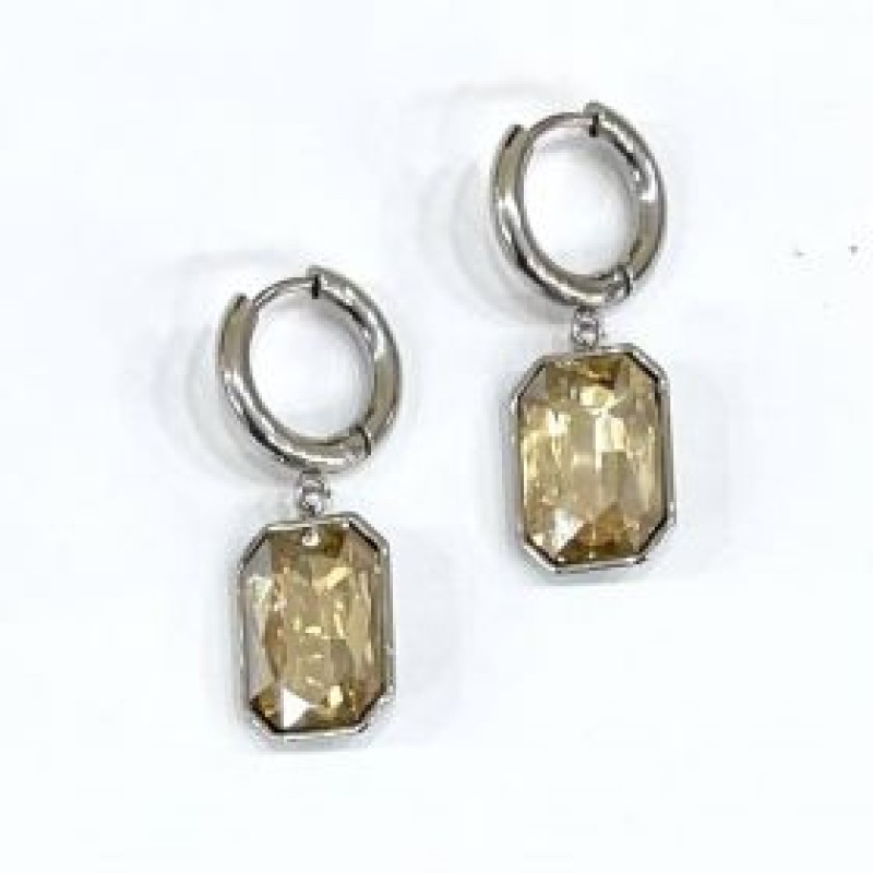 Kostibas 3113-791AX, Σκουλαρίκια Κρίκοι, Ατσάλι, Ασημί/Χρυσό