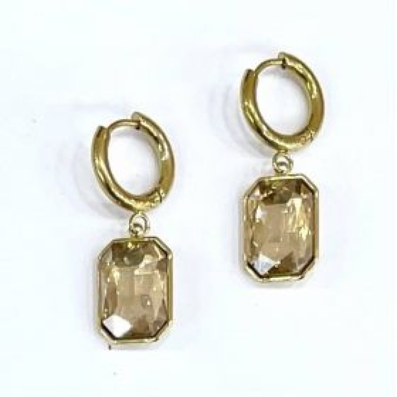 Kostibas 3113-791XX, Σκουλαρίκια Κρίκοι, Ατσάλι, Χρυσό