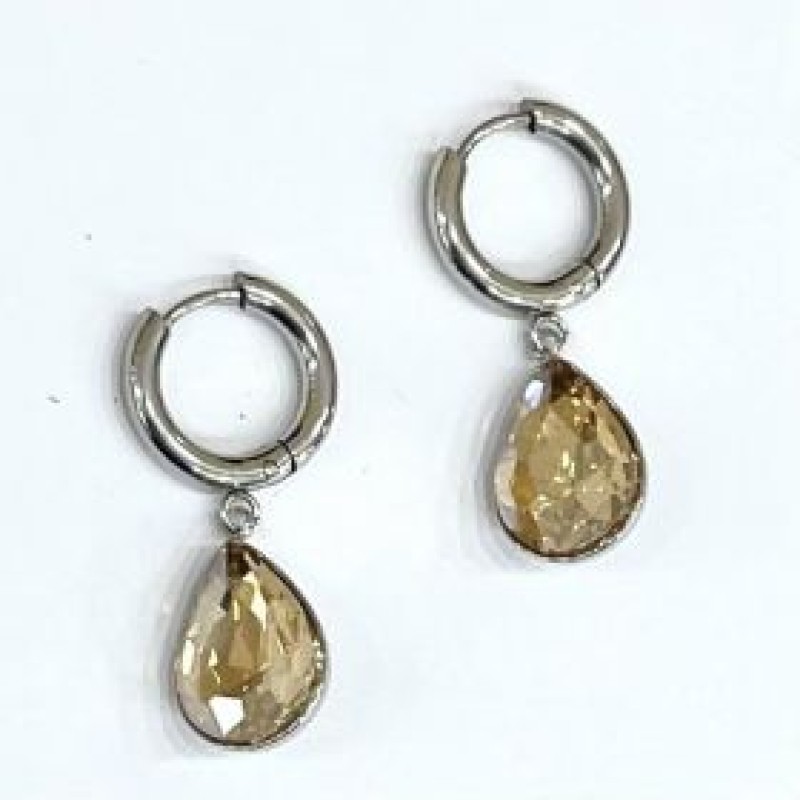 Kostibas 3113-792AX, Σκουλαρίκια Κρίκοι, Ατσάλι, Ασημί/Χρυσό