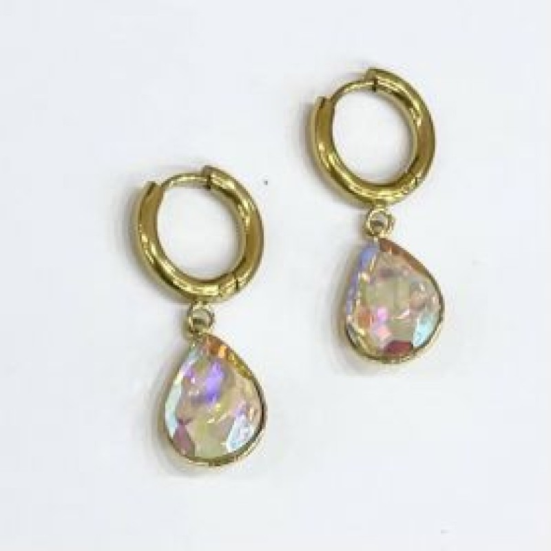 Kostibas 3113-792X1, Σκουλαρίκια Κρίκοι, Ατσάλι, Χρυσό