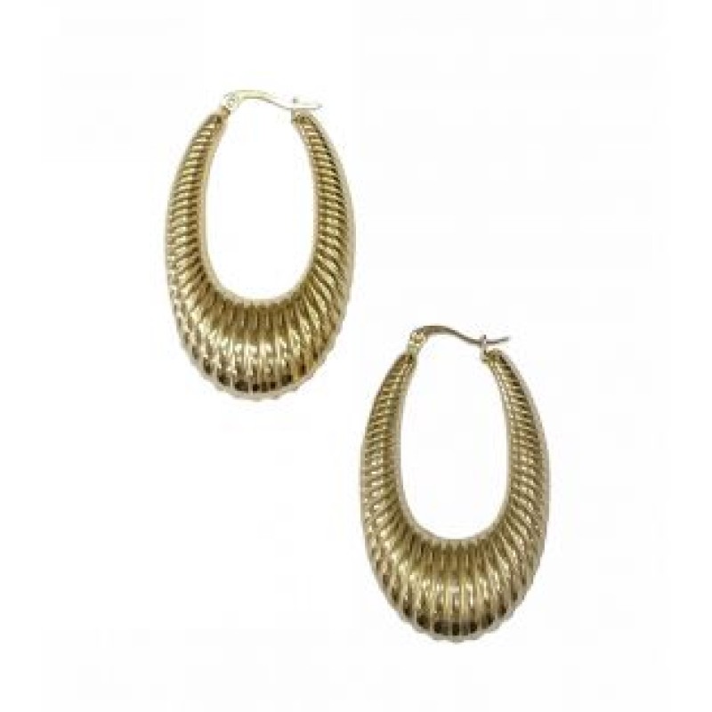 Kostibas 3113-854X, Σκουλαρίκια Κρίκοι, Ατσάλι, Χρυσό