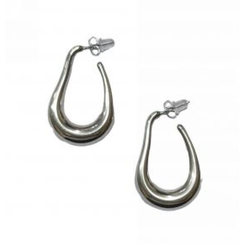 Kostibas 3113-856AG, Σκουλαρίκια Κρίκοι, Ατσάλι, Ασημί