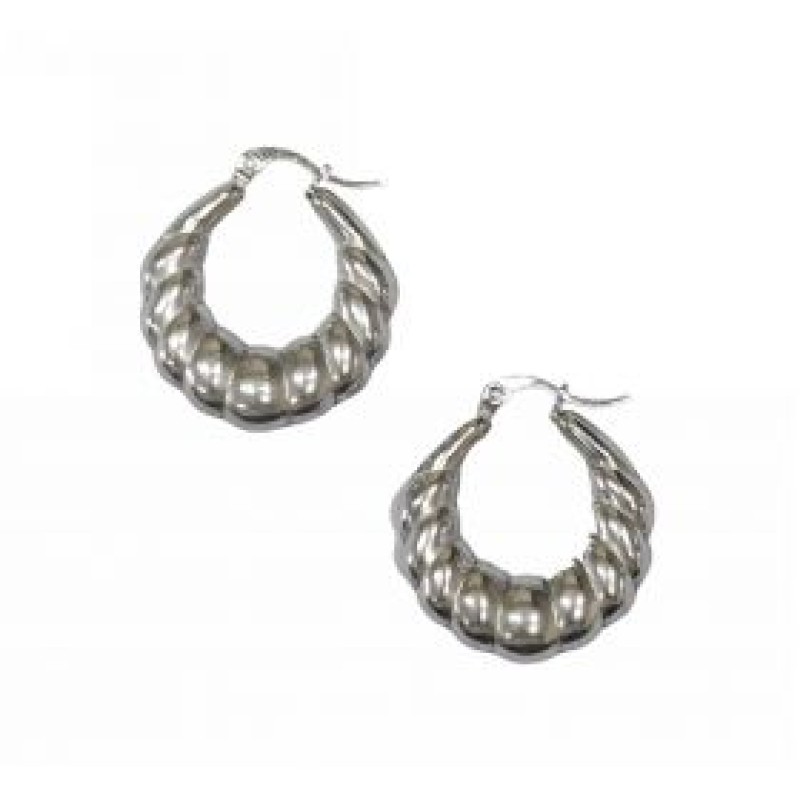 Kostibas 3113-869AF, Σκουλαρίκια Κρίκοι, Ατσάλι, Ασημί