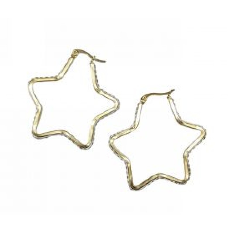 Kostibas 3113-874XI, Σκουλαρίκια Κρίκοι, Ατσάλι, Χρυσό