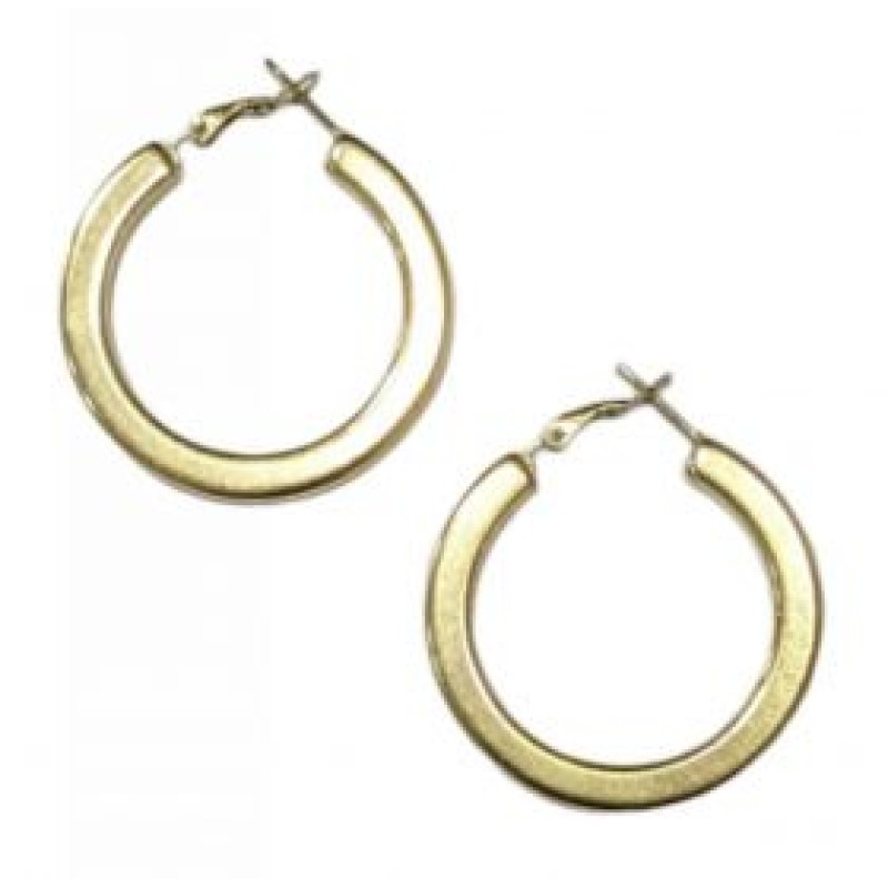 Kostibas 3113-876XH Σκουλαρίκια Κρίκοι, Ατσάλι, Χρυσό