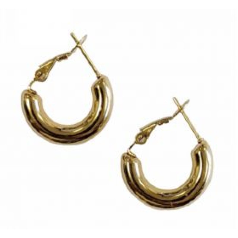 Kostibas 3113-889XD, Σκουλαρίκια Κρίκοι, Ατσάλι, Χρυσό