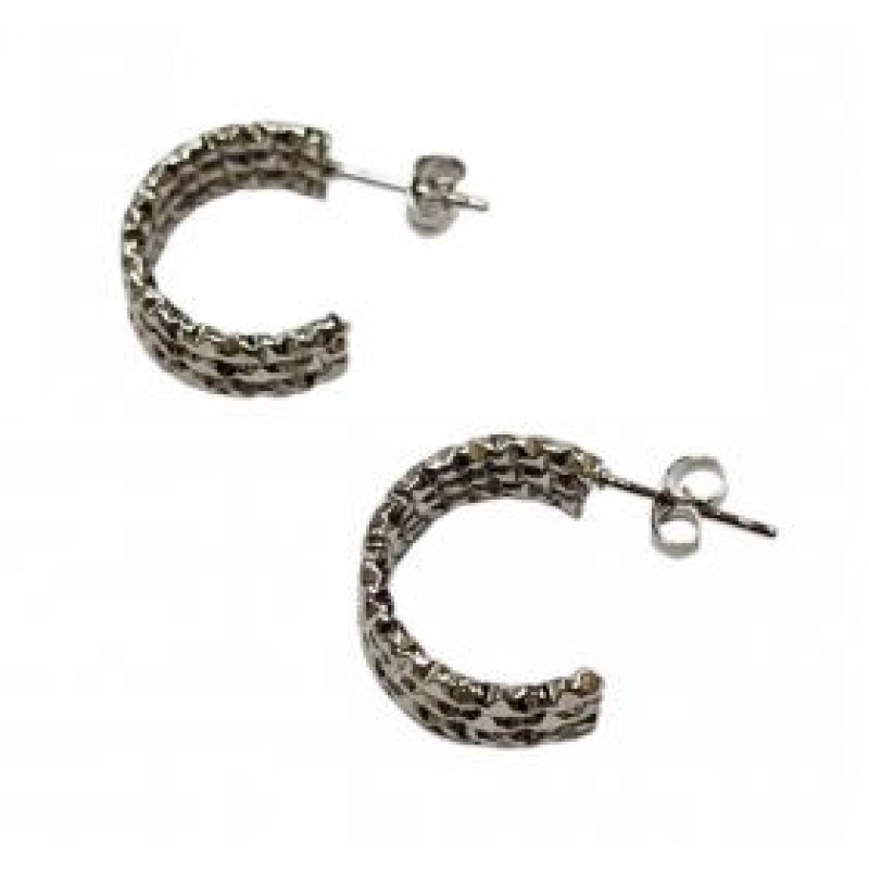 Kostibas 3113-929AL, Σκουλαρίκια Κρίκοι, Ατσάλι, Ασημί