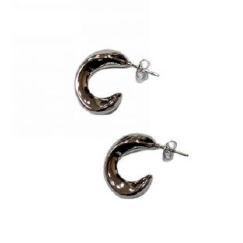 Kostibas 3113-931A, Σκουλαρίκια Κρίκοι, Ατσάλι, Ασημί