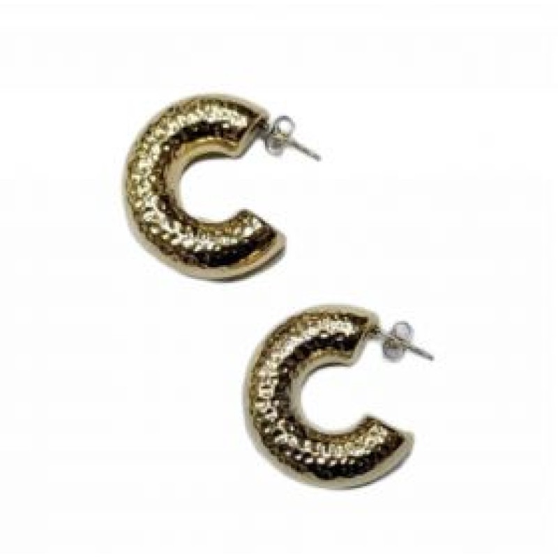 Kostibas 3113-941X, Σκουλαρίκια Κρίκοι, Ατσάλι, Χρυσό