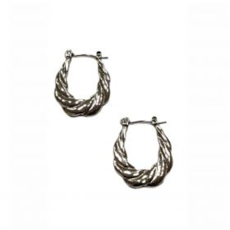 Kostibas 3113-944A, Σκουλαρίκια Κρίκοι, Ατσάλι, Ασημί