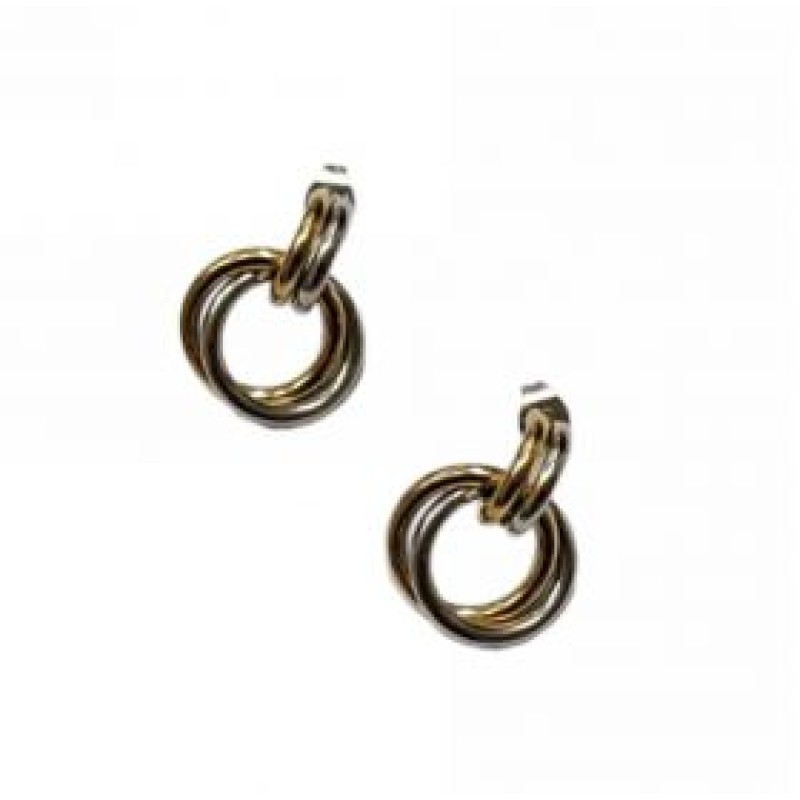 Kostibas 3113-949AX, Σκουλαρίκια Κρίκοι, Ατσάλι, Ασημί/Χρυσό