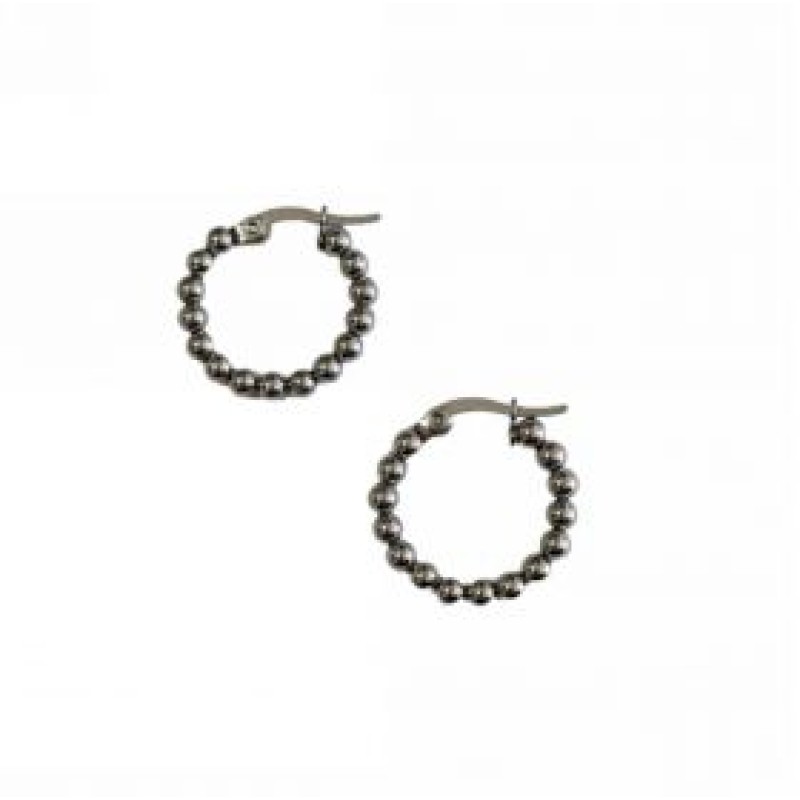 Kostibas 3113-951AL, Σκουλαρίκια Κρίκοι, Ατσάλι, Ασημί