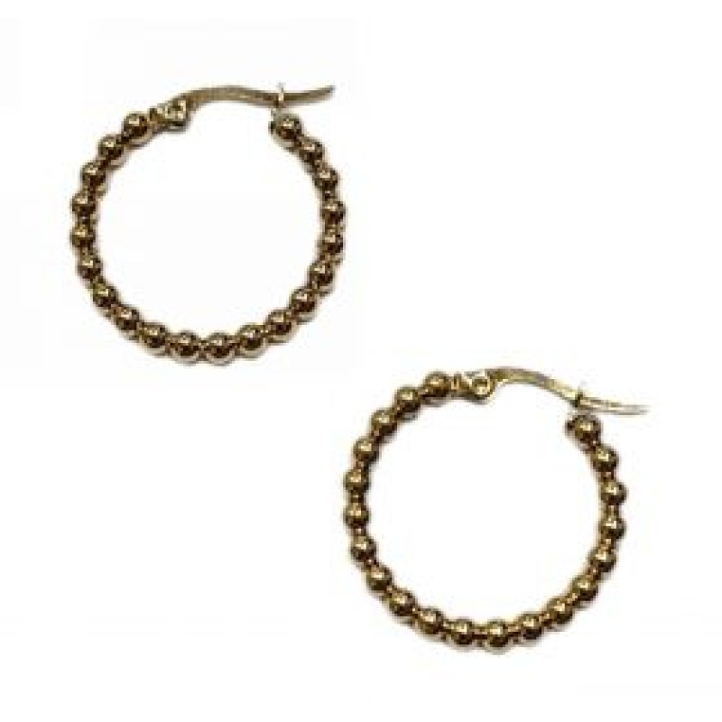 Kostibas 3113-951XT, Σκουλαρίκια Κρίκοι, Ατσάλι, Χρυσό